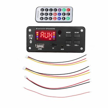 5pcs 12V Bluetooth 5.0 MP3 Audio Decoder Board Module Wireless Car USB MP3 Player TF Card Slot USB F