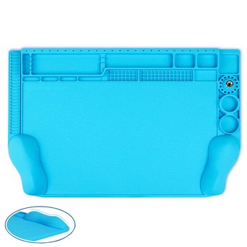 SS-004H 45x30cm 3D Wrist Protection Phone Maintenance Mat Ergonomic Silicone Desk Mat High Temperatu