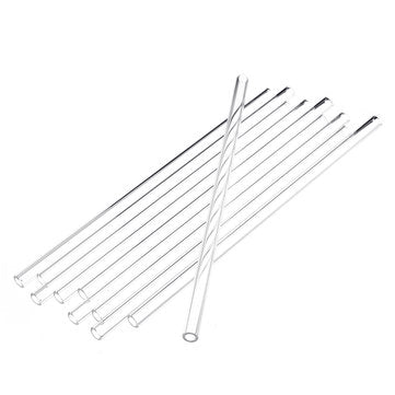 10Pcs 200x7x1mm Length 200mm OD 7mm 1mm Thick Wall Borosilicate Glass Blowing Tube Lab Factory Schoo