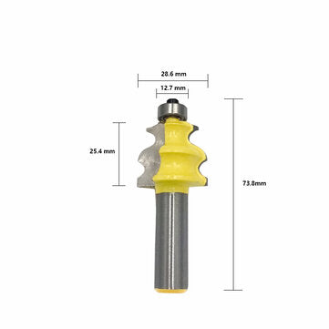 8mm 1/2" Shank Line Router Bit Architectural Molding Woodworking T... (SHANK DIAMETER: 1/2INCHSHANK)