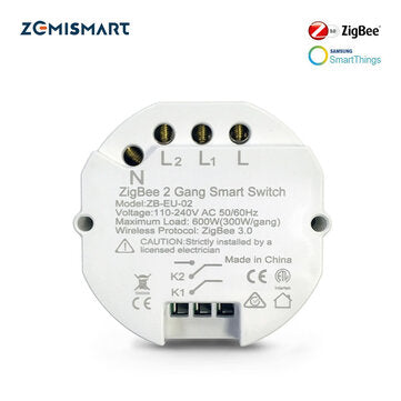 ZEMISMART Tuya Zigbee 3.0 Remote Control 1/2 Way Switch  DIY Smart Light With Alexa G... (WAY: 1WAY)