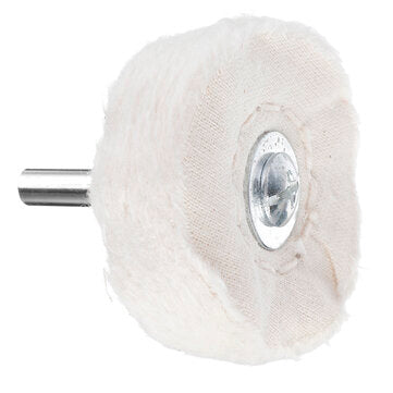 5Pcs 6mm Shank Cotton Dome Polishing Buffing Wheel Drill Brush For Abrasive T-shaped White Cloth Mir