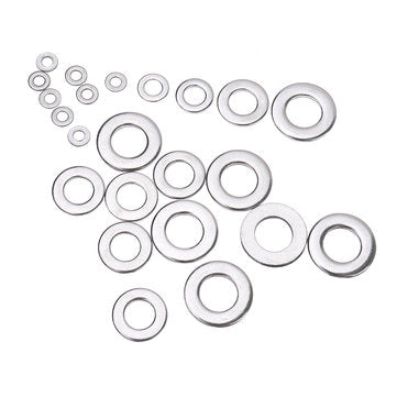 Suleve MXSW4 105Pcs Stainless Steel Gasket O Type Flat Gasket Washer Set m3/4/5/6/8/10