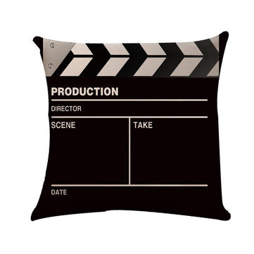 4PCS Linen Sofa Car Home Movie Theater Cinema Pillow Case Cushion Cover