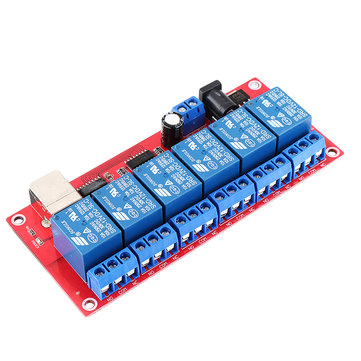 6 Channel 12V HID Driverless USB Relay USB Control Switch Computer Control Switch PC Intelligent Con