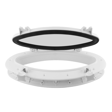 BSET MATEL Marine Boat Yacht RV Oval Shape Porthole ABS Plastic Oval Hatches Port Lights Replacement