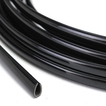 5m Rubber Car Interior Moulding Trim Strip Black Flexible Decoration Dashboard Door Edge Line