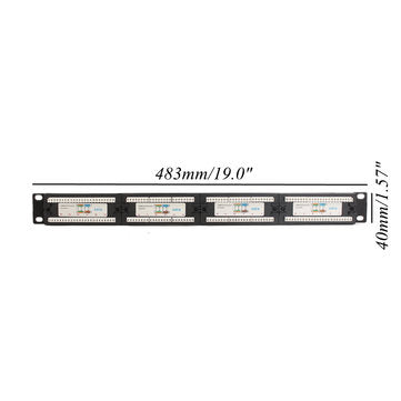 CAT 6 24 Port Ethernet Network LAN Adapter Connector CablE Mount Bracket