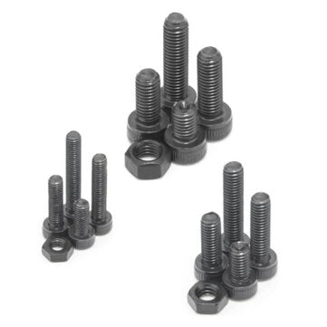 Suleve MXAH18 1200Pcs M2 M3 M4 Alloy Steel Hex Socket Head Cap Screws Nuts Washers Assortment Kit