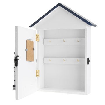 Wooden Key Hooks Holder Wall Mount Organizer Rack Roof Single Bird Storage Box