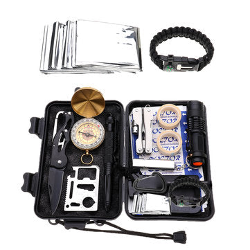 66 in 1 SOS Kit Outdoor Emergency Equipment Box Camping Survival Gear Tools Kit