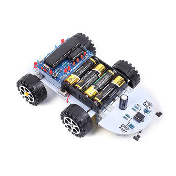 C51 DC 6V Intelligent Tracking Obstacle Car DIY Kit with Two Single Axis Gear Motor Drives