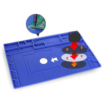 YIHUA Heat Insulation Silicone Project Mat Prevent Blister Protection Soldering Repair Mat Magnetic