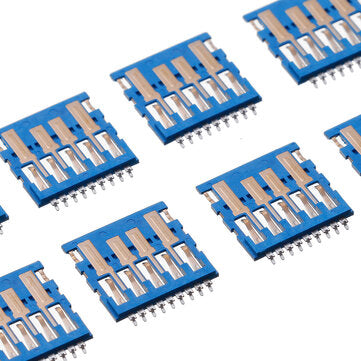 10PCS USB 3.0 Ultra-Thin Male USB Disk Black Gel Connector H=1.05
