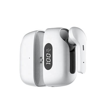 Bakeey Q5 TWS in-Ear Magnetic Led Display Noise Cancelling Stereo Sport Touch Cont... (COLOR: WHITE)