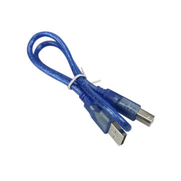 3pcs 30CM Blue USB 2.0 Type A Male to Type B Male Power Data Transmission Cable For