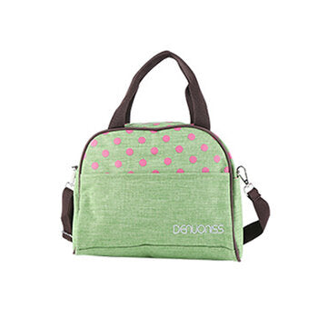 Woman Lady Large Capacity Insulated Cooler Lunch Tote Bag Travel Picnic Food Stor... (COLOR.: GREEN)