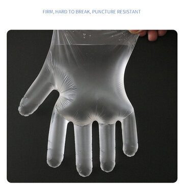 100Pcs Safety Gloves Disposable Gloves Home Kitchen Dining Transparent
