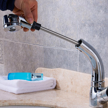 Zinc Alloy Pull Out Faucet Mixer Taps 360Swivel Spout Spray Kitchen Bathroom Sink Basin Brass Fauc