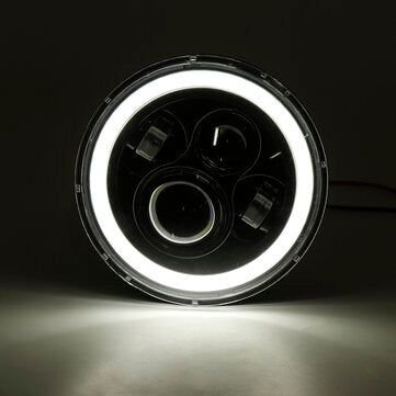 5.75" Round LED Headlight Blue Halo Ring Angel Eyes For Jeep Wrangler JK TJ LJ CJ