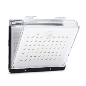 AUGIENB 88LED 600lumen Garden LEDs Split Solar Powered Light Motion Sensor Waterproof Wall Lamp Remo