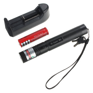 10 Mile 532nm Green Laser Pointer Pen PPT Laser Page Pen Light Adjust 50w + 18650 Battery Charger