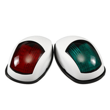 Pair LED White 12V Marine Boat Yacht Starboard Port Bow Navigation Signal Lights Lamps
