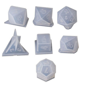 7/19Pcs/Set Dice Fillet Square Triangle Dice Mold Dice Digital... (TYPE: SEVENLIGHTCOLORSWITHREMOTE)