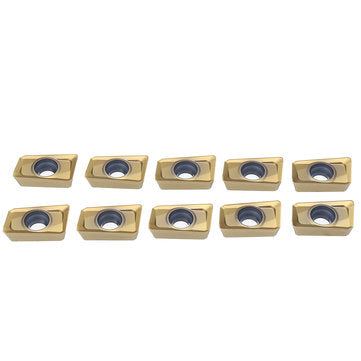 Drillpro 10pcs APMT1604PDER-PM-GP Carbide Insert Face Mill Cutter Turning Tool Finish Machining Carb