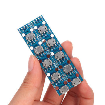 10 pcs MicroUSB to dip Interface Socket 5V Power Conversion Board Mobile Phone Charger to Power Modu