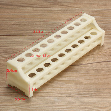 White Plastic Centrifuge Test Tube Rack 20 Holes Laboratory for 15mm Tubes