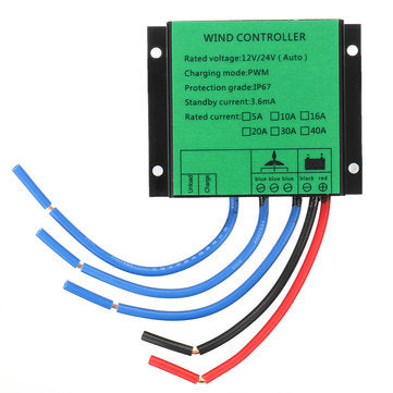 600W PWM Wind Turbine Controller 12V/24V Auto IP67 Waterproof Wind Generator Controller