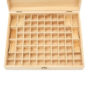 72 Grids Wooden Bottles Box  Container Organizer Storage for Essential Oil Aromatherapy