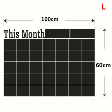 Blackboard Wall Stickers This Month Schedule Timetable DIY Calendar Wall Decal Home Decor (SIZE.: L)