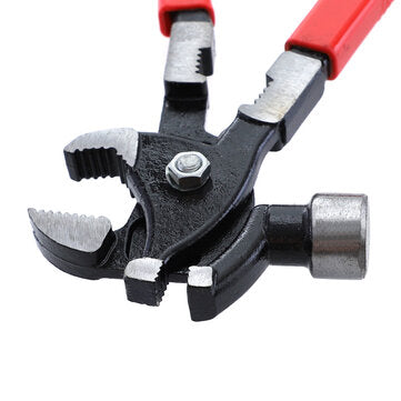 Universal Hammer Pliers Pipe Wrench Spanner Iron Knock Manual Nail Pull Assist Nail Thread Trimming