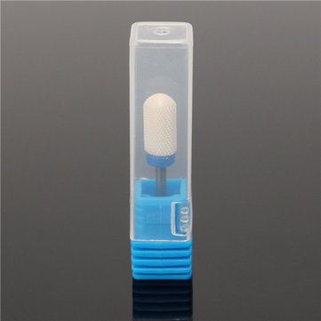 Round White Nails Drill Bits Electric Nail Grinding Machine Head Ceramic Mounted Point Polish Tool