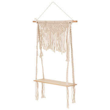 Woven Macrame Boho Plant Hanger Holder Tapestry Wall Hanging Art for Home Wall Storage Decor