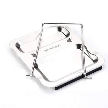 KITCHENDAO Stainless Steel Pot Lid Shelf Kitchen Organizer Pan Cover Lid Rack Stand Foldable Spoon H