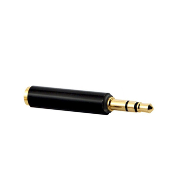 Bakeey TRS Male Audio Connector to Female TRRS Stereo 3 Pole to 4 Pole Adapter for... (COLOR: BLACK)