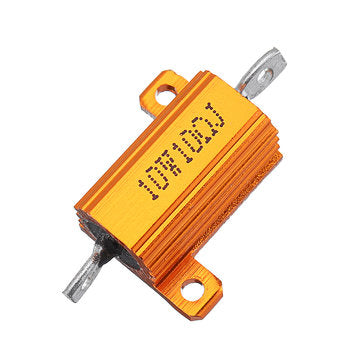 5pcs RX24 10W 10R 10RJ Metal Aluminum Case High Power Resistor Golden Metal Shell Case Heatsink Resi