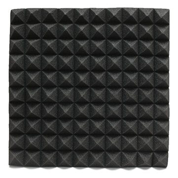 50*50*5cm Acoustic Soundproof Sound Stop Absorption Pyramid Studio Foam Sponge Black L4B