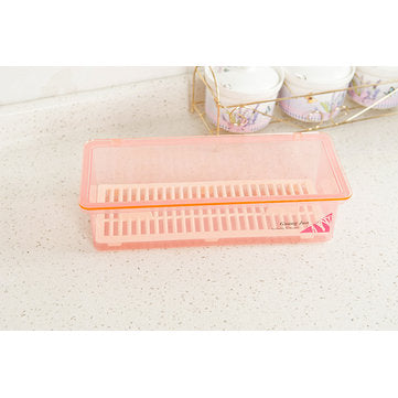 Multifunctional Plastic Kitchen Tableware Chopsticks Spoon Fork Storage Box With ... (COLOR.: PINK)