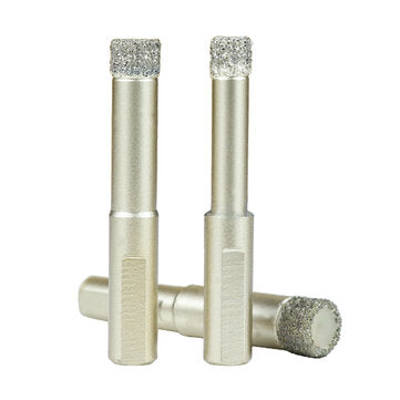 Drillpro Diamond Coated Drill Bit 6/8/10/12mm Dry Drilling for Glass Marble Granite ... (SIZE: 10MM)