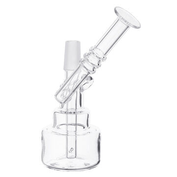 Transparent H ookah Clear Shisha Water Pipe Glass T obacco Dab Rigs For Dry Herb Waxes Oil