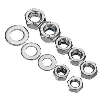 Suleve MXSN2 255pcs Stainless Steel Nylon Lock Nuts Full Nuts Washers Kit M4 M5 M6