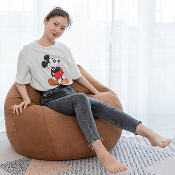 Bean Bag Casing / Sleeve Lazy Sofa For Adults 90*110cm (COLOR.: LIGHTBROWN)