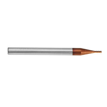 Drillpro 5pcs 1mm 4 Flutes Tungsten Carbide End Mill Cutter HRC55 AlTiN Coating End Mill Cutter