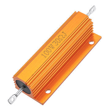5pcs RX24 100W 30R 30RJ Metal Aluminum Case High Power Resistor Golden Metal Shell Case Heatsink Res