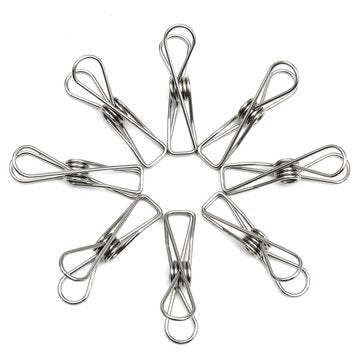 Suleve SSCH01 20Pcs Stainless Steel Clothes Pegs Metal Clips Hanger for Socks Underwear Towel She