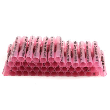50Pcs PE Insulator Connecctors Heat Shrink Tube Insulation Crimp Terminals Set (COLOR.: RED)